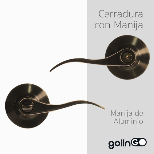 Cerradura Manija Recámara Puerta Palanca Paso Baño Solvex