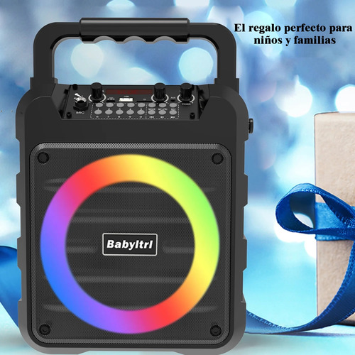Bocina Karaoke Bluetooth Recargable Portatil Con 2 Microfono