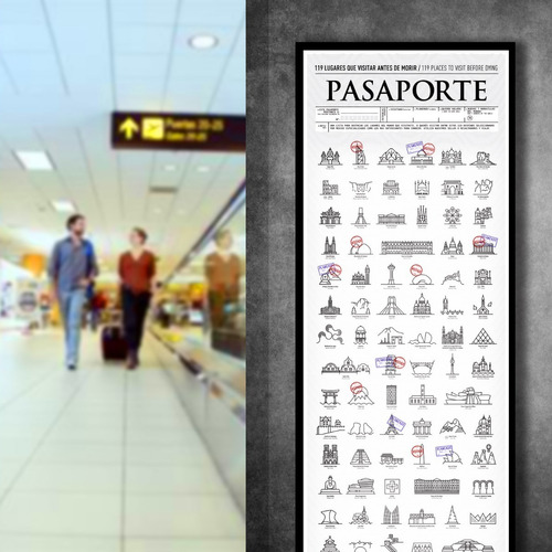 Poster Pasaporte! Sellá Tus Viajes Realizados O Planeados