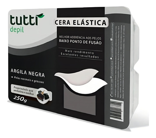 Tutti Depil Cera Elástica Argila Negra 250g Super Premium