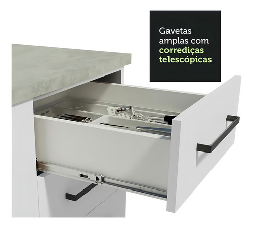 Cocina Integral Agata Madesa 270003 270cm color blanco
