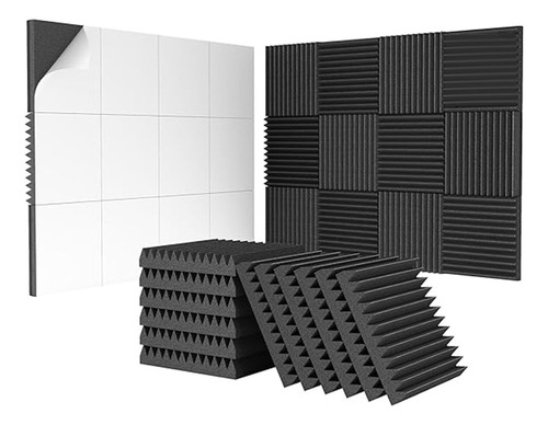 Paneles De Espuma Acústica Autoadhesivos De 2 X 12 X 12 PuLG