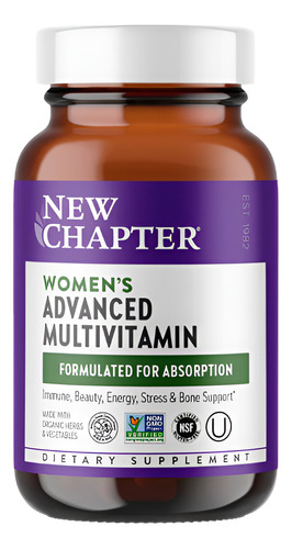 New Chapter Multivit Avanzado Para Mujeres 120 Caps Sabor Sin Sabor