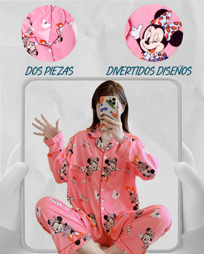 Pijama De Minnie Mouse De 2pzas Para Dama