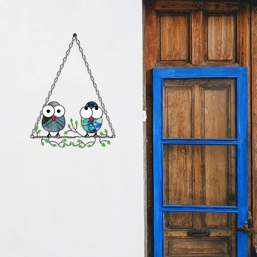 Panel De Atrapasoles Multicolor Con Forma De Búhos Para CoLG