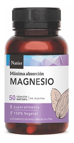 Cápsulas Magnesio Máxima Absorción X 50 - Natier