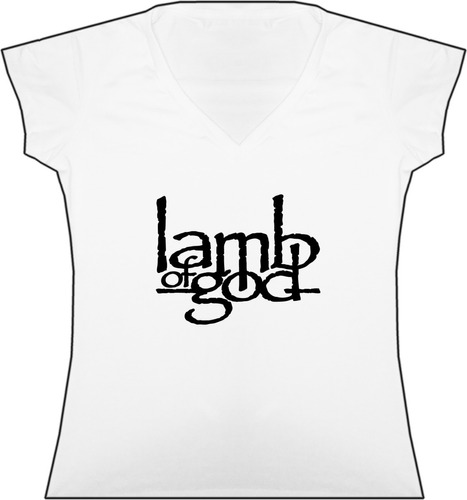 Blusa Lamb Of God Rock Metal Dama Camiseta Bca Urbanoz