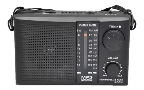 Radio Portátil Am/fm/sw/usb/msd 3 Bandas Batería Recargable