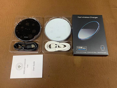 Carregador Sem Fio Para Celulares. Projeto De Espelho.15w Cor Branco