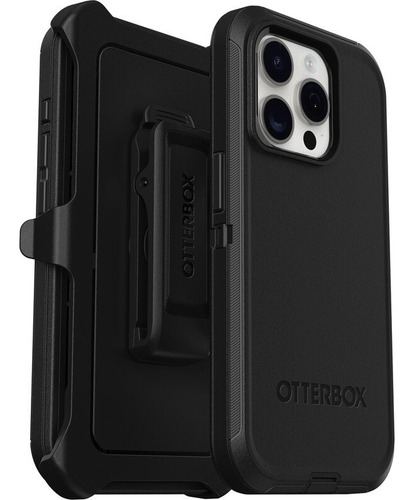 Case Otterbox Defender Para iPhone 15 / 15 Pro / 15 Pro Max Color Negro iPhone 15 Promax