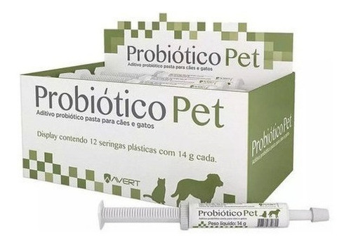 Probiótico Pet Avert Display Com 12 Seringas De 14g 
