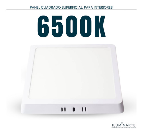 Iluminarte Panel Cuadrado Superficial Led Blanco 6500k 18w