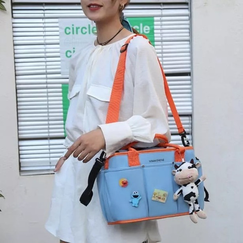 Bolso Pañalera Con Divisiones, Colgador Y Sujetador
