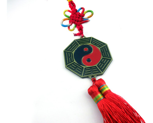 Baguá Do Feng Shui C/ Espelho Mandala 7 Cm Metal Yin Yang