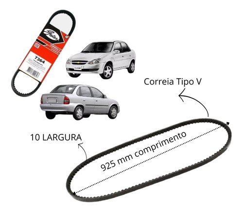 Correia Vir Alternador Corsa 1.0/1.4/1.6 8v 94-01 Basico
