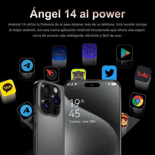 Dual Sim Generic I16pro Max Desbloquea Teléfono 512gb/12gb Ram 2025 Más Populares Soporta 4g/5g Celular Wifi Android 14 Más Barato Smartphone Con Gps