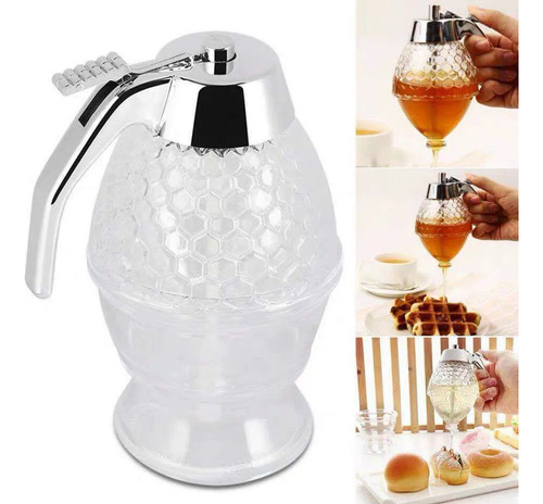 Meleira Honey Dispenser Pote Para Mel Cor Prateado