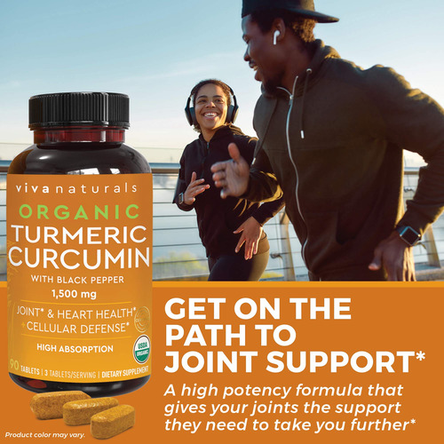 Suplemento De Curcuma Organica 1,500 Mg (90 Comprimidos) | C