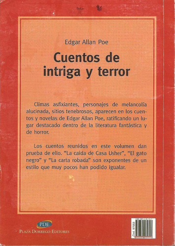 Cuentos De Intriga Y Terror - Edgar Allan Poe (Usado)