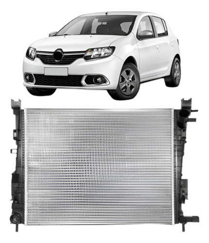 Radiador Logan 14 A 19 Sandero 14 A 19 1.0/1.6 C/s Ar Manual