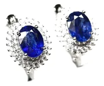 Comprar Aretes Lindas Zafiros Madagascar Gema Natural Vvs 23 Kts Plata 925 Chapa D Oro E0201 Ringking