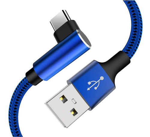 Extra Largo Angulo Recto Cable Usb Tipo C Paquete De 2 Pies