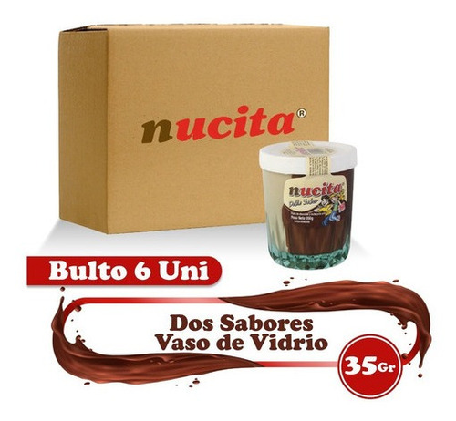 Nucita Vaso De Vidrio 200g Pack 6 Unidades