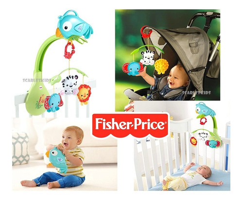 Movil Musical 3 En 1 Fisher Price Cunero Movil Cuna Scarlet