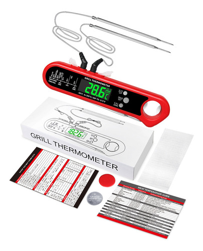 Termómetro Digital De Carne Cocina De Tres Sonda Para Horno