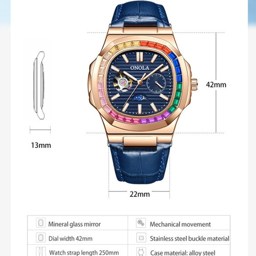 Reloj Mecánico Onola Moon Phase Skeleton