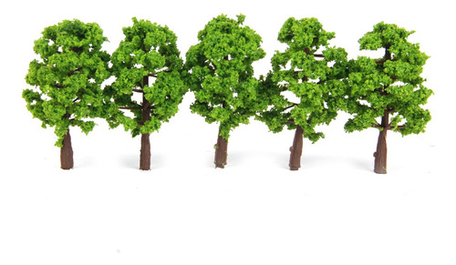 80x Green Tree Modelo Tren Tren Diorama Wargame Park
