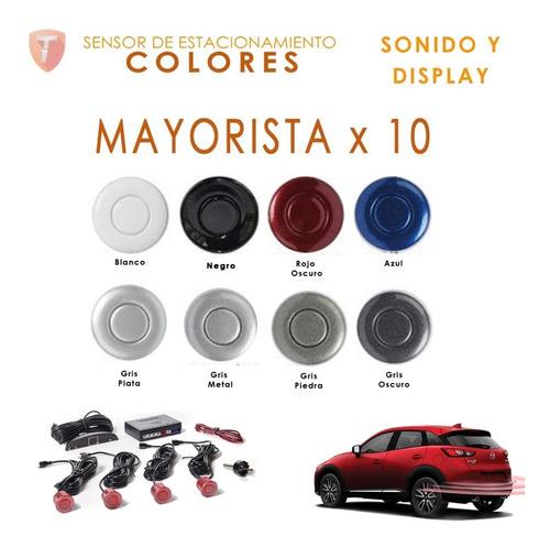 Sensor Estacionamiento Display Sonido Colores Mayorista X10