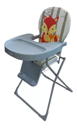 Silla De Comer Bebe Reforzada Plegable Ideal Con Bandeja