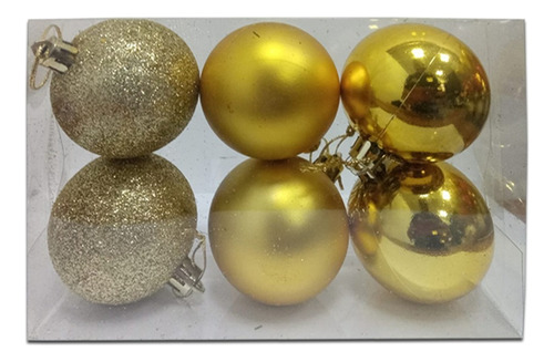 Bolas De Navidad 6cm Adornos Deco Navideños Surtidos Pettish