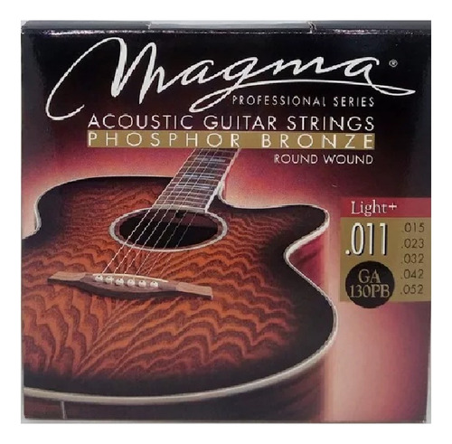 Encordado Ga130pb Guitarra Acustica 011-52 Fosforo Magma 53
