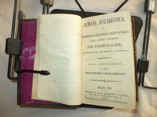 Comulgador General. Puebla, San Pedro. 1833 (Usado)