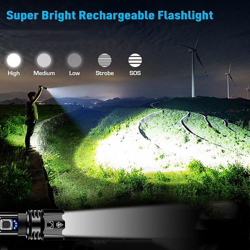 Linternas Super Bright Led Recargables Para Acampar En Casa