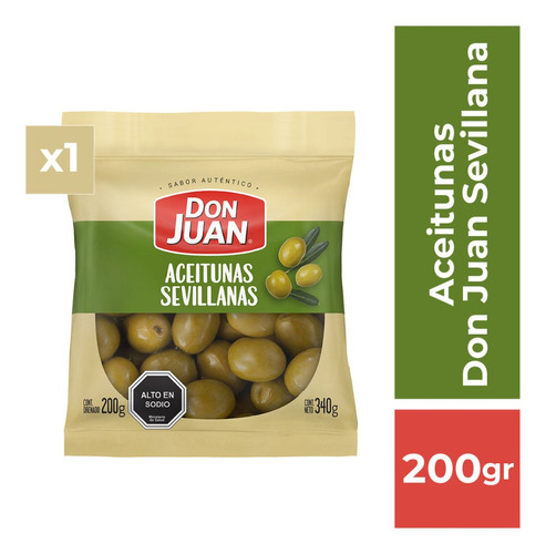 Aceitunas Verdes Don Juan Sevillanas Bolsa 340 G