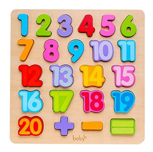 Wooden Number Puzzles For Toddlers, Number Puzzle Board For