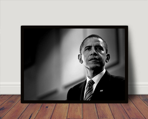 Quadro  / Poster C Moldura  Politica Obama Eua P6278