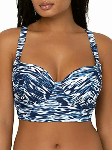 Smart & Sexy Top De Bikini Largo Con Aros, Talla Grande,