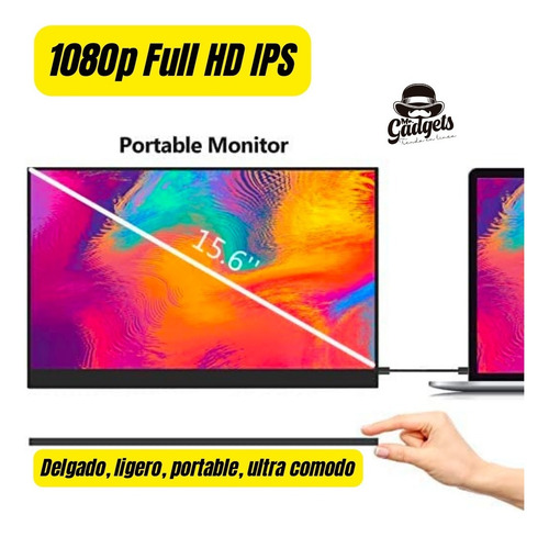 Monitor Portatil 15.6 Bateria Full Hd 1080p Ligero Gaming