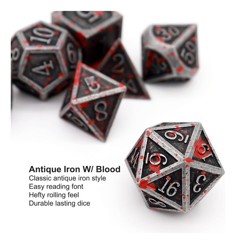 Dados De Juego De Rol Para Dnd, 7 Piezas De Dados Poliédrico