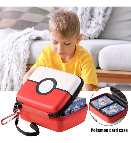 Funda Compatible Con Tarjetas Pokémon, Caja Morada, Roja, Bl