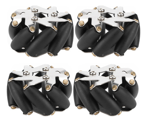 Aa Juego De Ruedas Mecanum De Acero Duradero De 48 Mm, 4