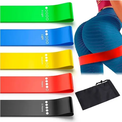 comprar Kit Bandas Elasticas Cerradas X5 + Guía De Ejercicio + Bolso