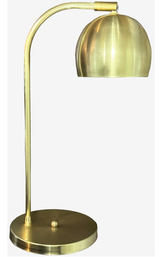 Lampara Mesa Velador Moderno Minimalista Bronce Apto Led