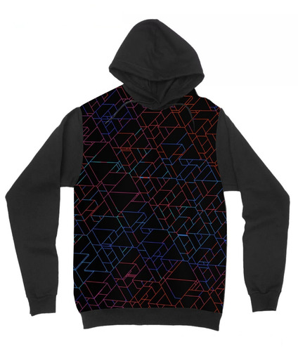 Blusa Moletom Cubos Coloridos Geométrica Psicodélica Inverno