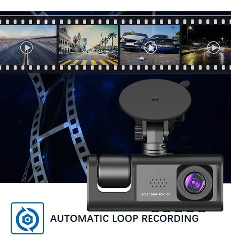 Cámara Automóvil Carro/camioneta Seguridad Dashcam 3 Lentes