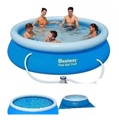 Pileta De Lona Bestway Inflable 305x76 Tapiz Cobertor Bomba